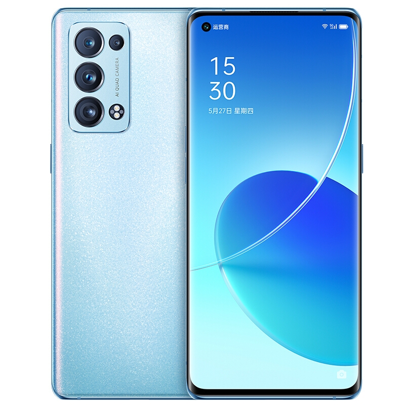 中国 OPPO Reno6 Pro+ 5G 5000万四摄 索尼IMX766 骁龙870 夏日晴海 12+256GB 旗